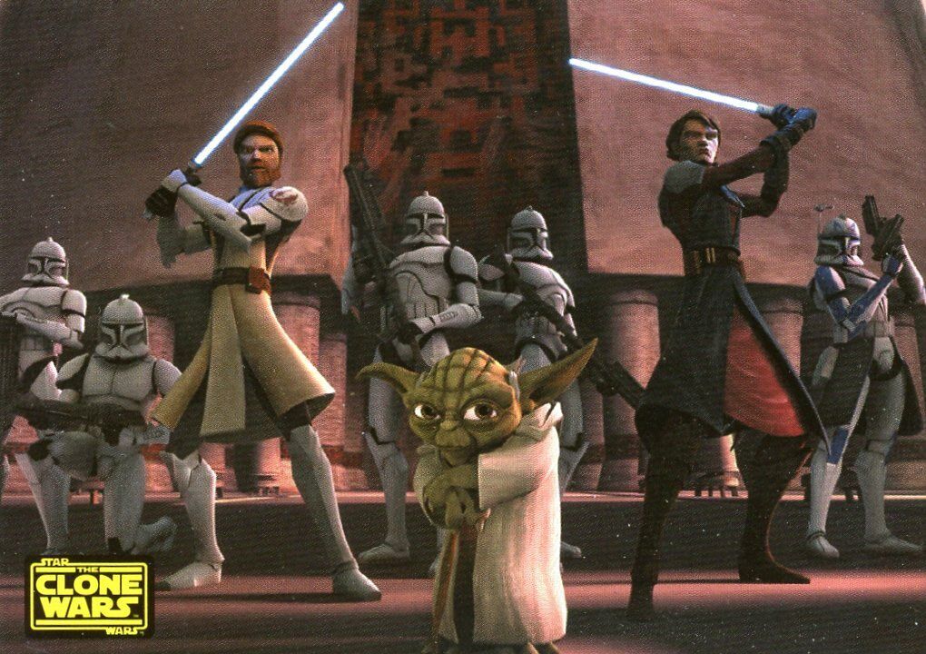 2008 TOPPS STAR WARS - CLONE WARS 90 CARDS COMPLETE SET