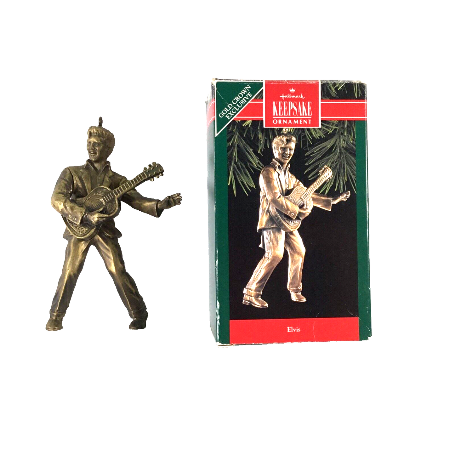 Hallmark Ornament 1992 Elvis - Brass Plated
