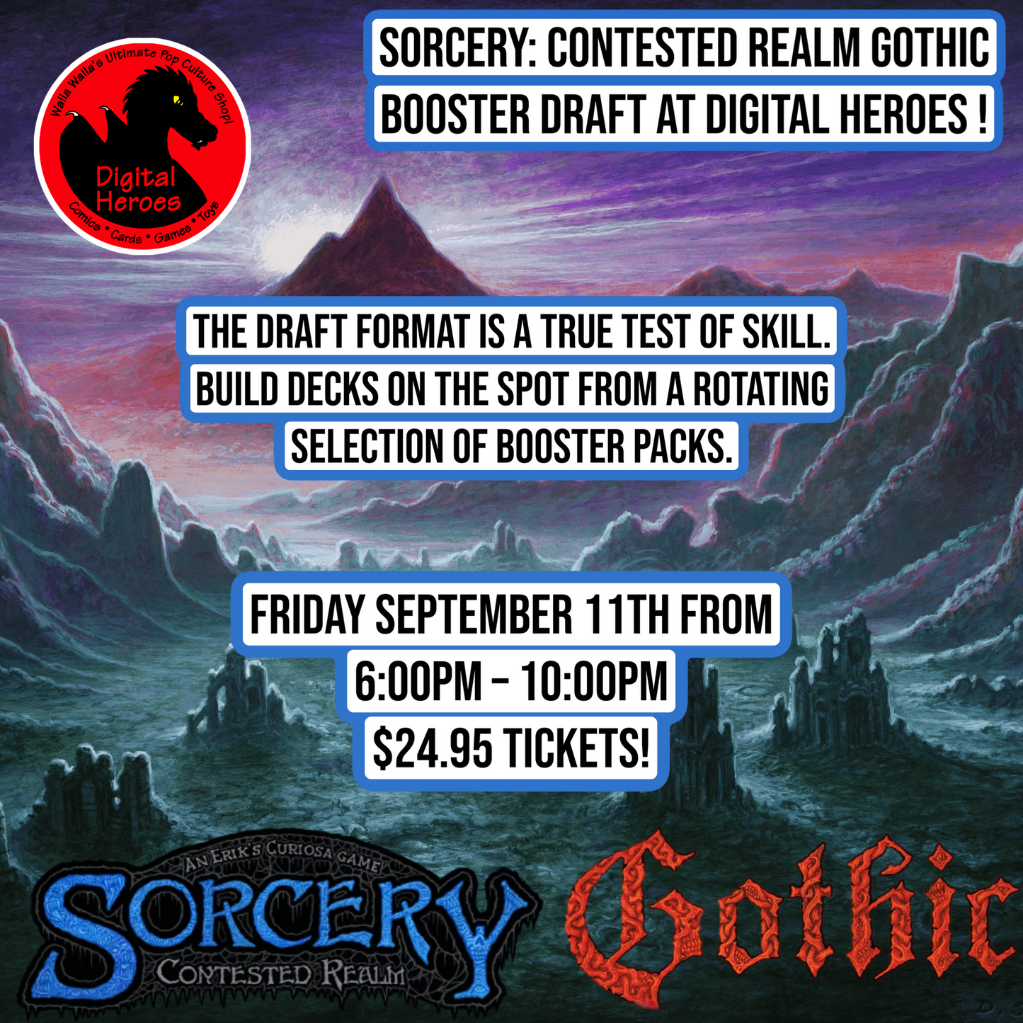 09/11/2026 Friday Night Sorcery Event - Gothic Booster Draft