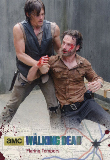 Walking Dead Season 4 Part 1 Base 05/23 Silver Parallel #80 of 99 Flaring Temper
