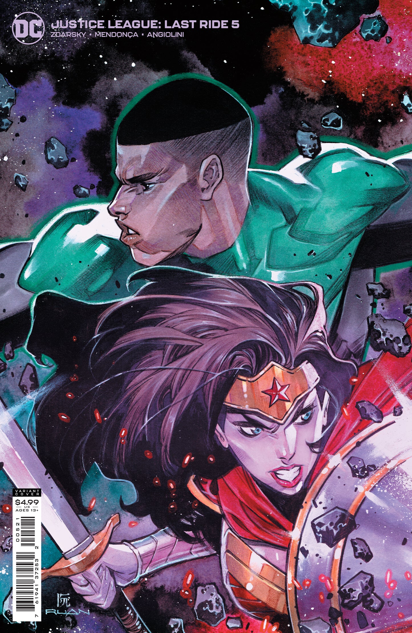 JUSTICE LEAGUE LAST RIDE #5 (OF 7) CVR B DIKE RUAN CARD STOCK VAR