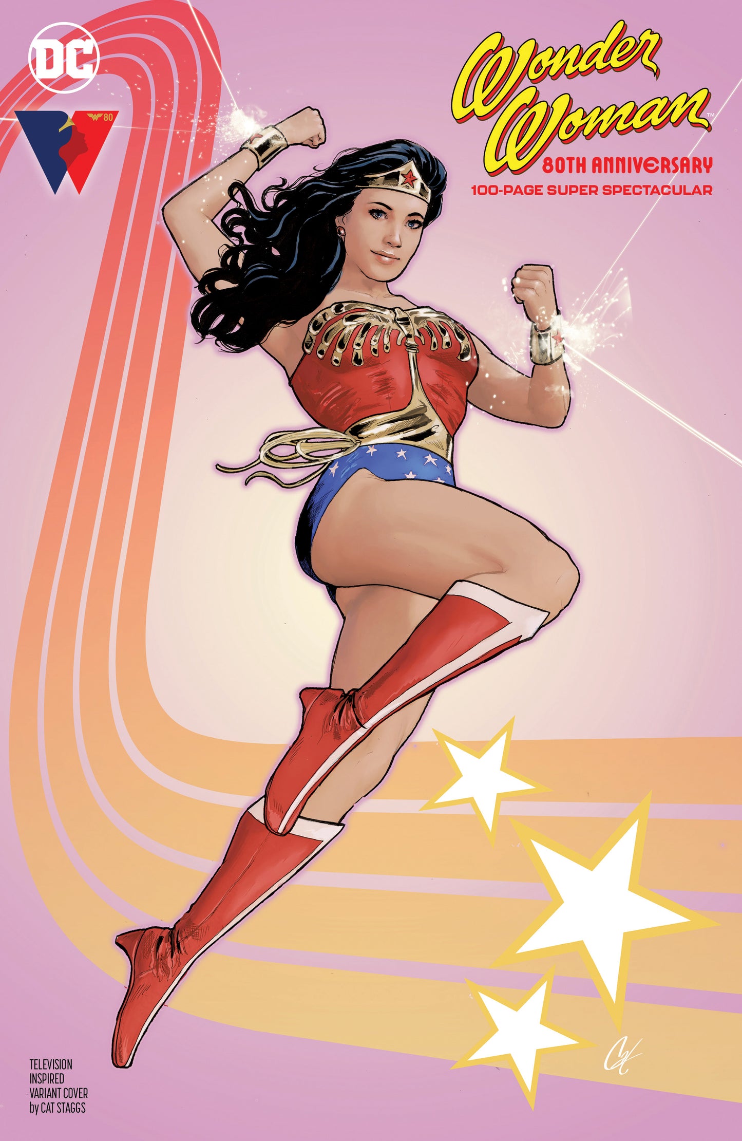 WONDER WOMAN 80TH ANNIVERSARY 100-PAGE SUPER SPECTACULAR #1 (ONE SHOT) CVR C CAT STAGGS TELEVISION I