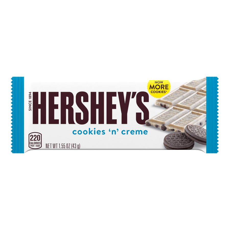 Hershey's Cookies and Creme Chocolate Bar 1.55 oz. Bar