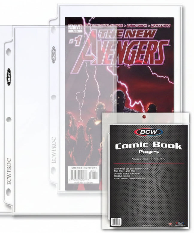 BCW Pro Comic Book 3 Ring Binder Page - 1 Single Page