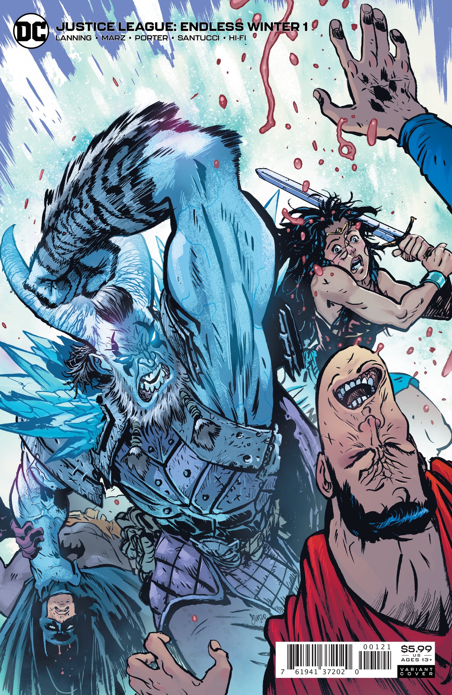 JUSTICE LEAGUE ENDLESS WINTER #1 (OF 2) CVR B DANIEL WARREN