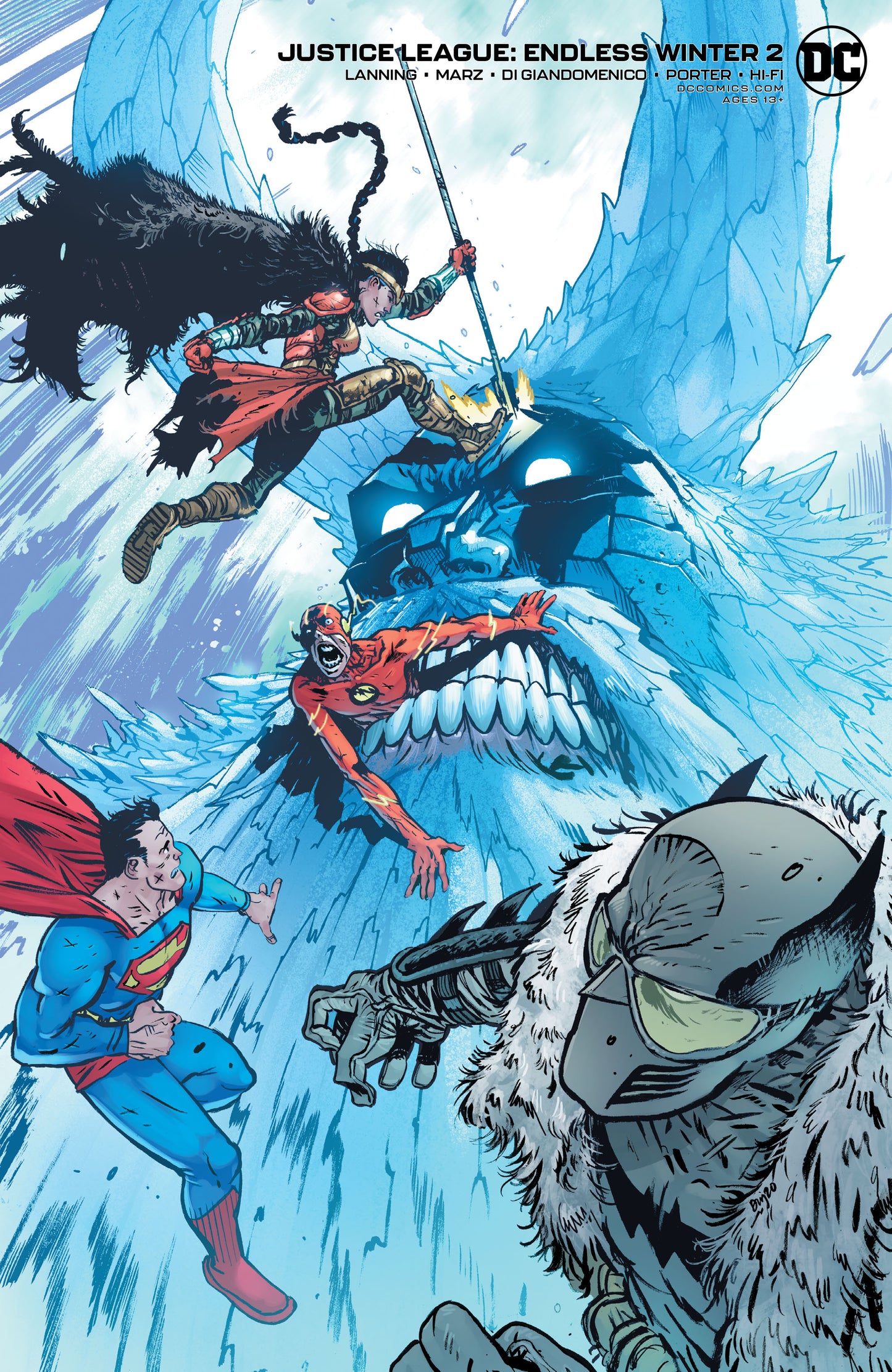 JUSTICE LEAGUE ENDLESS WINTER #2 (OF 2) CVR B DANIEL WARREN
