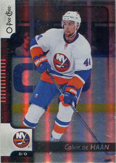 O-Pee-Chee Hockey 2017-18 Black Rainbow Parallel Card 108 Calvin de Haan 065/100