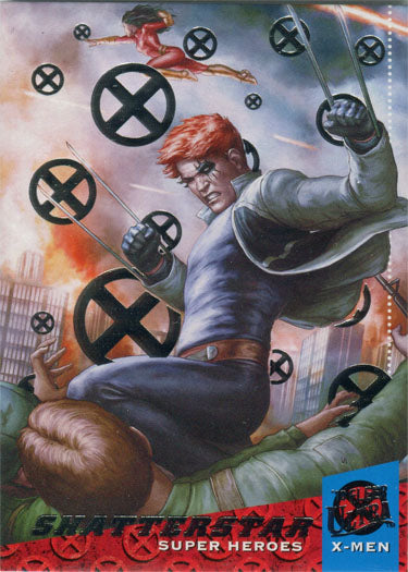 X-Men 2018 Fleer Ultra Silver Foil Base Parallel Card 10 Shatterstar