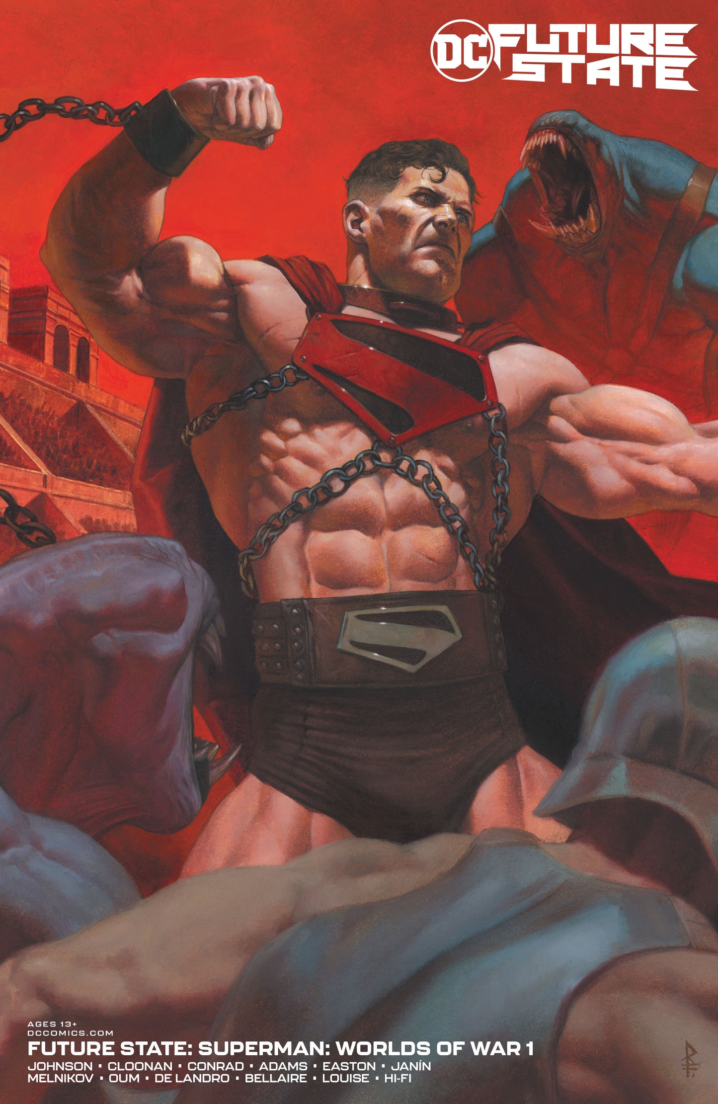 FUTURE STATE SUPERMAN WORLDS OF WAR #1 (OF 2) CVR B RICCARDO