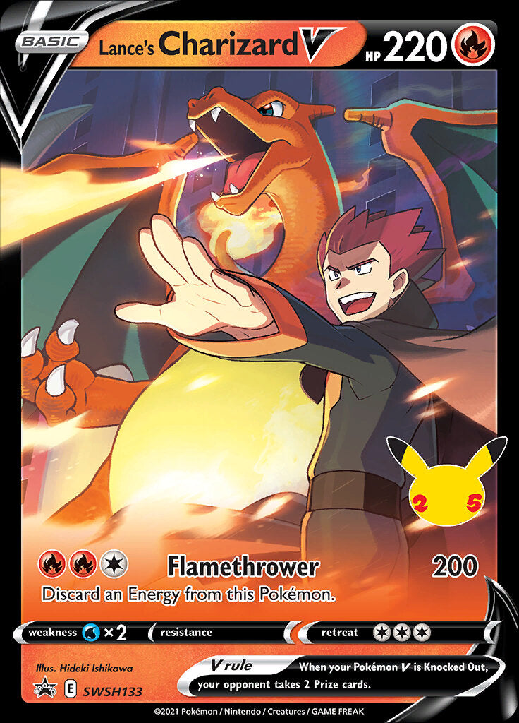 Lance's Charizard V (SWSH133) (Jumbo Card) [Sword & Shield: Black Star Digital Heroes Lance's Charizard V (SWSH133) (Jumbo Card) [Sword & Shield: Black Star Digital Heroes