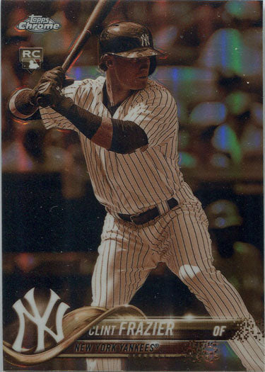 Topps Chrome Baseball 2018 Sepia Refractor Parallel Card 148 Clint Frazier