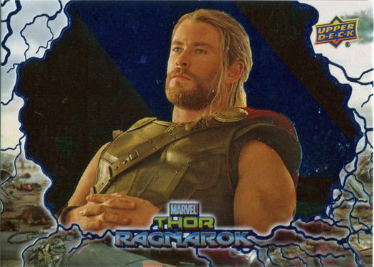 Thor Ragnarok Movie Blue Foil Base Parallel Chase Card 18 #005/199
