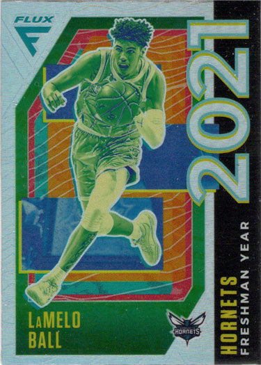 Panini Flux Basketball 2020-21 Freshman Year Silver Prizm Insert Card 1 LaMelo Ball