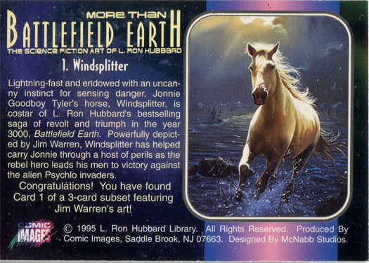 L Ron Hubbard More Than Battlefield Earth Limited Subset Card 1 Windsplitter