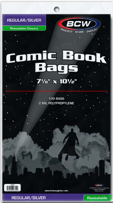 Resealable Silver/Regular Comic Bags