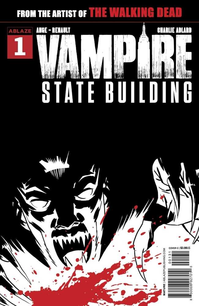 Vampire State Building #1 Cover C Adlard Black & White& Red