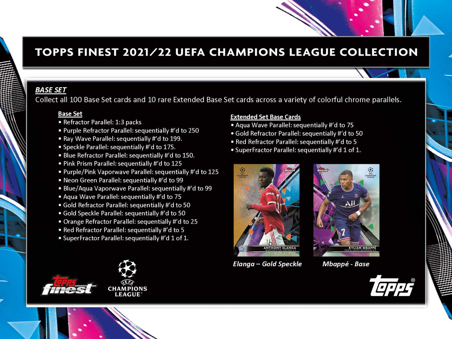 Topps 2021-22 Finest UEFA Champions League Soccer Full Case of 8 Hobby Master Box