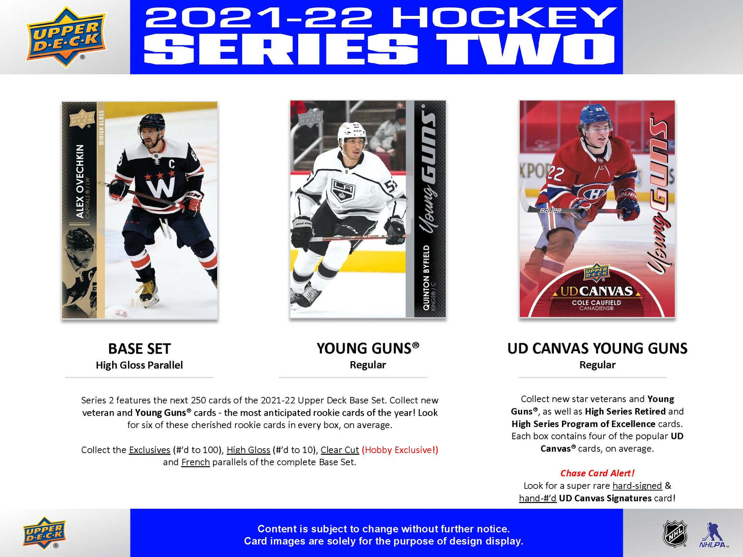 2021-22 Upper Deck Series 2 Hockey Case of 12 Hobby Box