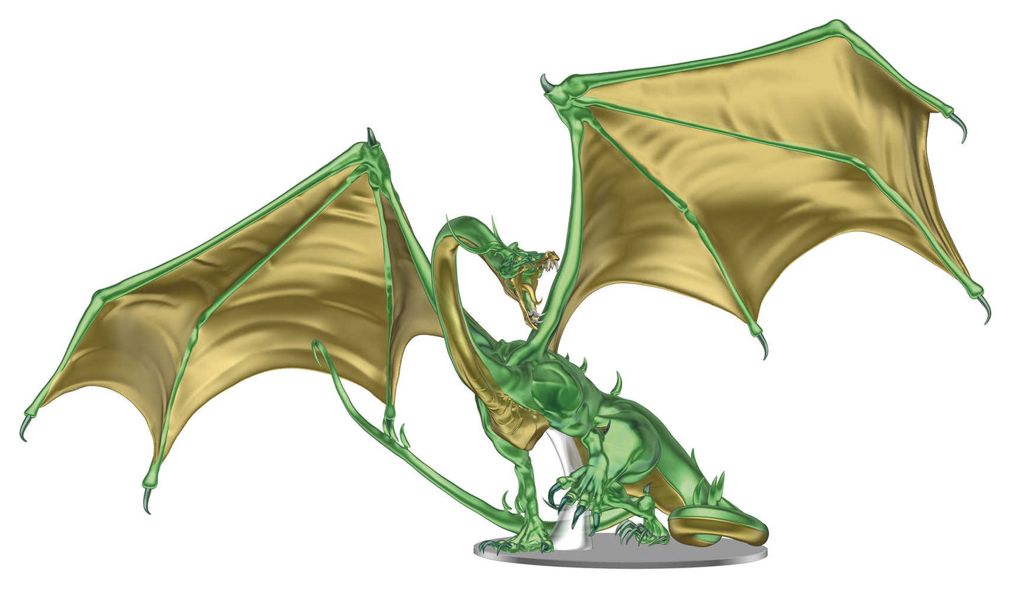 D&D Icons Realms Adult Emerald Dragon Premium Figure