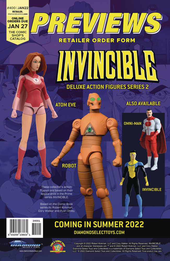 Previews #402 Mar 2022 Retailer Order Form Extras