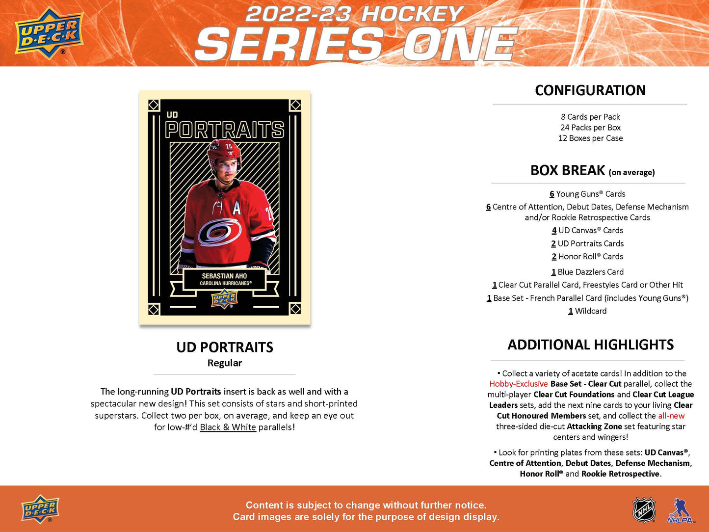 2022-23 Upper Deck Series 1 Hockey Hobby Box