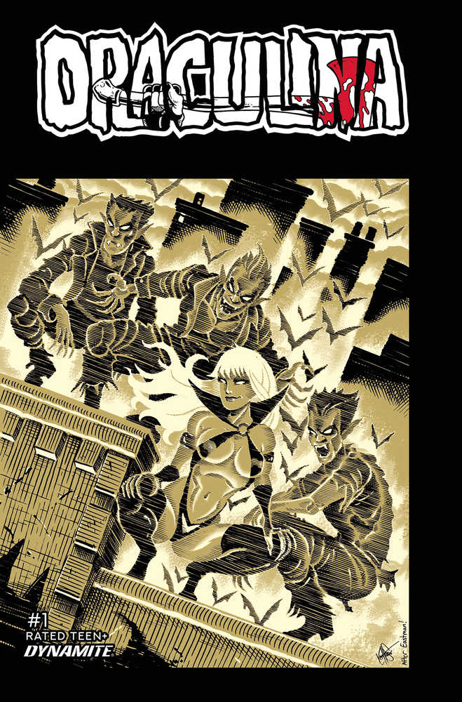 Draculina #1 Cover Q Foc Teenage Mutant Ninja Turtles Homage Haeser Original