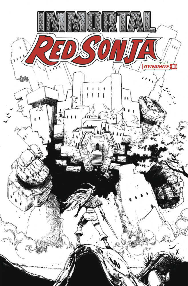 Immortal Red Sonja #6 Cover O 7 Copy Foc Variant Edition Lau Black & White