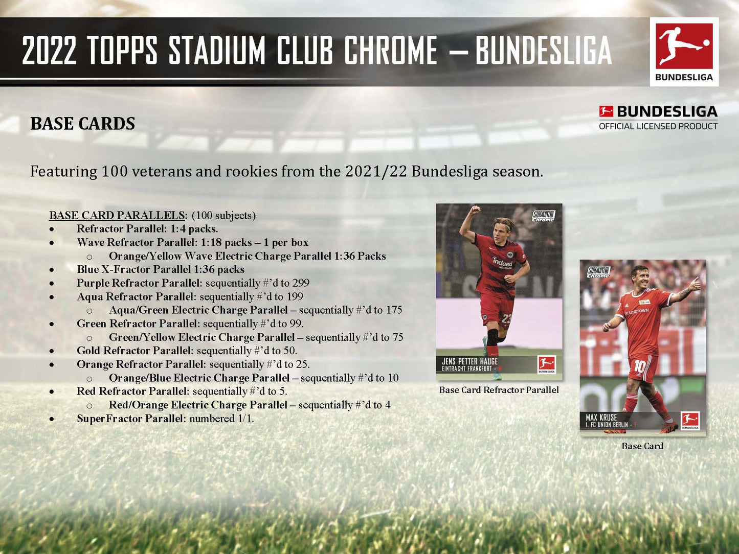 Topps 2022 Stadium Club Chrome Bundesliga Soccer Hobby Box