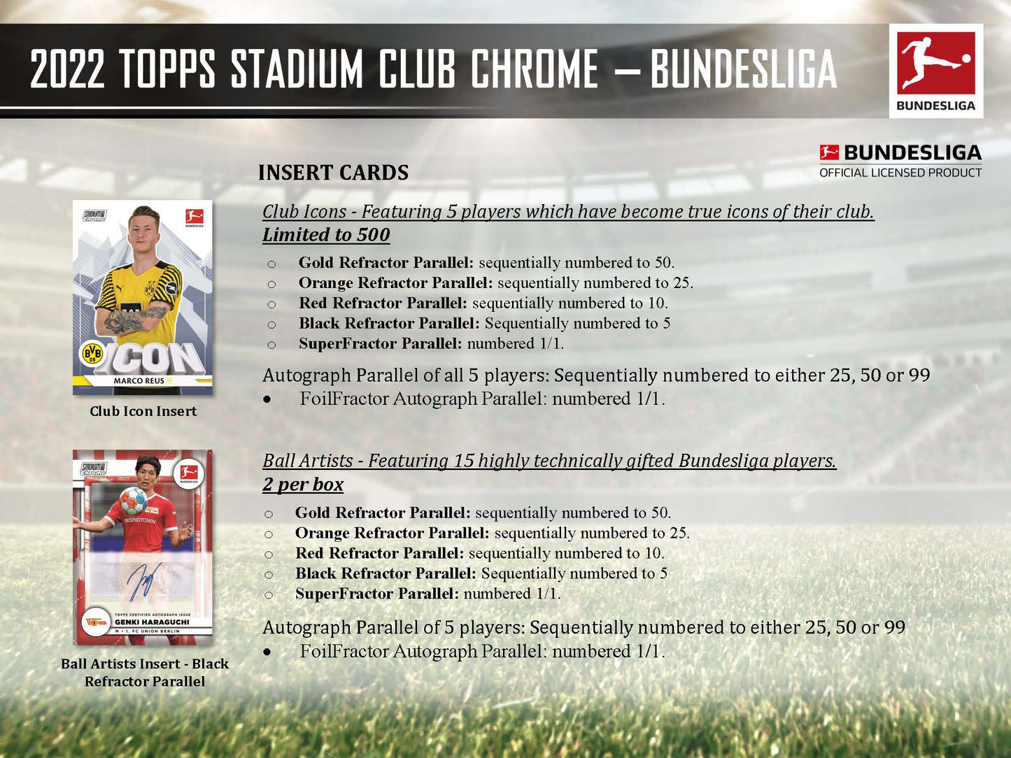 Topps 2022 Stadium Club Chrome Bundesliga Soccer Hobby Box