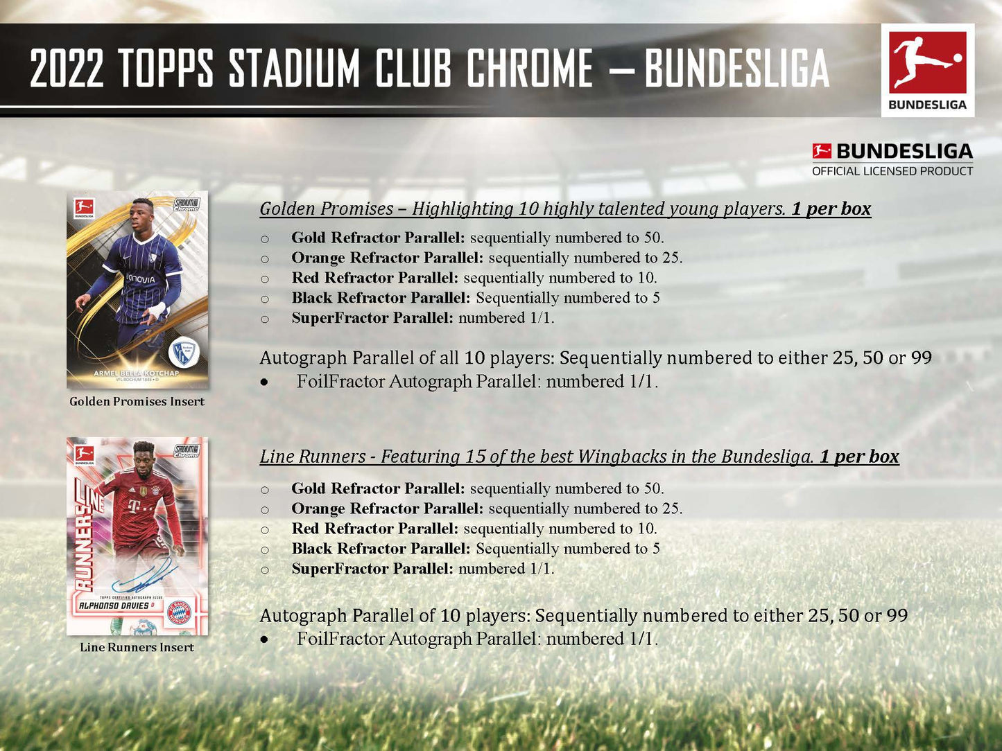 Topps 2022 Stadium Club Chrome Bundesliga Soccer Hobby Box