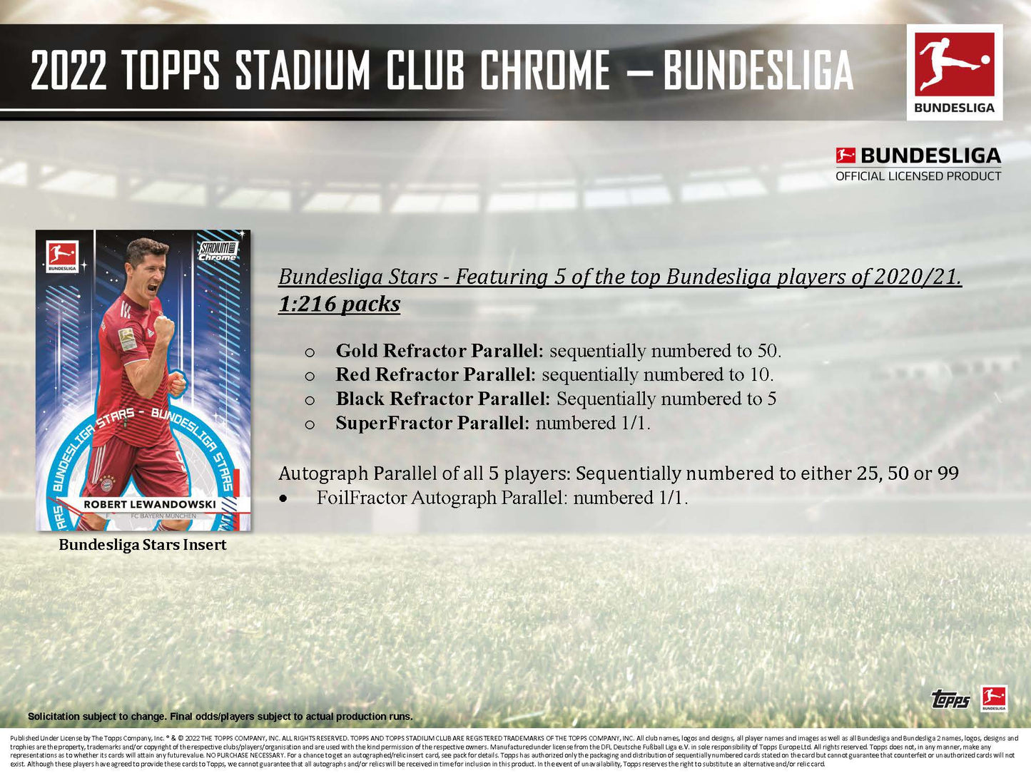 Topps 2022 Stadium Club Chrome Bundesliga Soccer Hobby Box