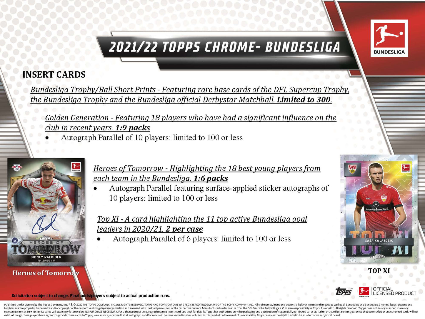 2021-22 Topps Chrome Bundesliga Soccer Hobby Box
