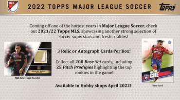 Topps 2022 MLS Major League Soccer Hobby Box