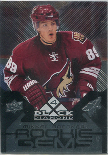 Upper Deck Black Diamond Hockey 2008-09 Rookie Gems Quad Card 203 Mikkel Boedker
