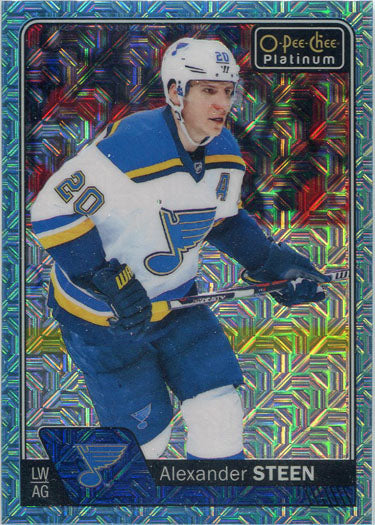 O-Pee-Chee Platinum Hockey 2016-17 Ice Blue Traxx Parallel Card 21 Alex Steen