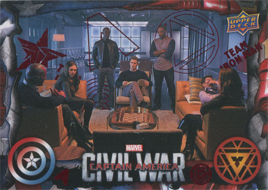 Captain America Civil War Red Foil Parallel Base 22 Chase Card #35/100