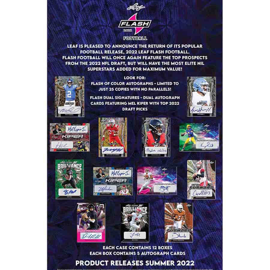 Leaf 2022 Flash Football Factory Sealed Hobby Box