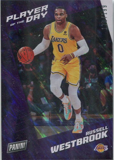 Panini Player of the Day 2021-22 Lava Parallel Base Card 23 R. Westbrook 170/199