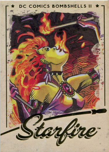 DC Bombshells 2 II Gold Deco Foil Base Variant Card 23 Starfire