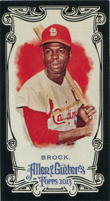 Topps Allen & Ginter Baseball 2013 Lou Brock Mini Black Border Card 254