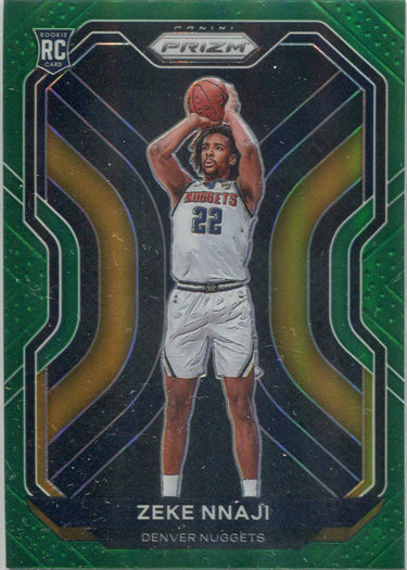 Panini Prizm Basketball 2020-21 Green Parallel Base Card 266 Zeke Nnaji