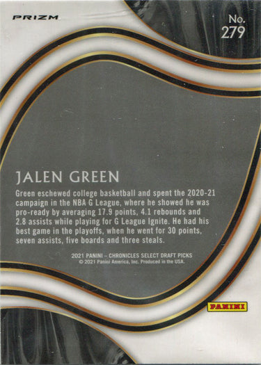 Panini Chronicles Select Draft Picks Basketball 2021 Bronze Prizm Card 279 Green