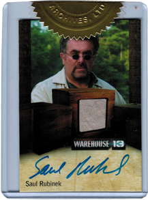 Warehouse 13 Season 3 Autograph Costume Card Saul Rubinek as Artie Nielsen