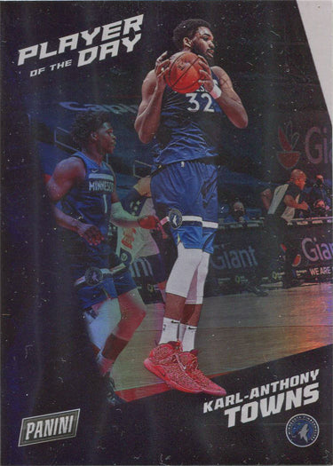 Panini Player of the Day 2021-22 Rainbow Parallel Base Card 32 K-A Towns