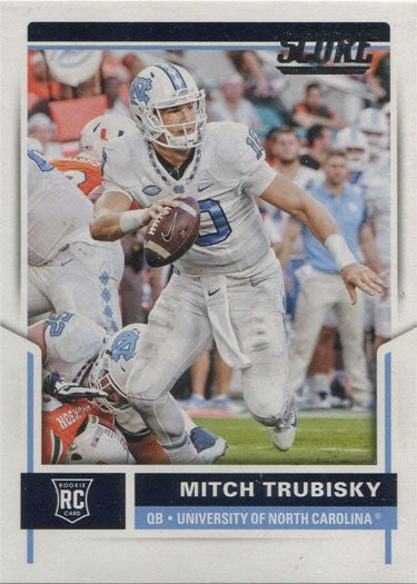 Panini Score Football 2017 Base Rookie Card 349 Mitch Trubisky