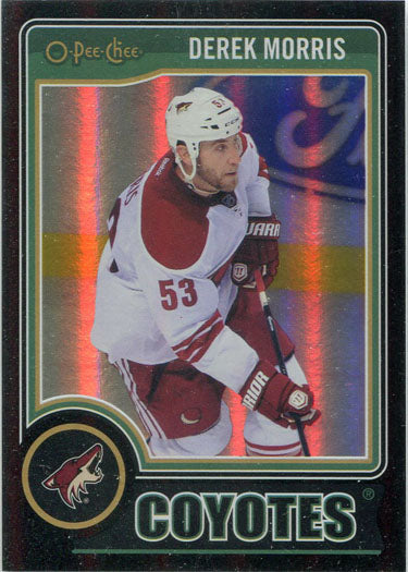 O-Pee-Chee Hockey 2014-15 Black Rainbow Parallel Card 382 Derek Morris 050/100