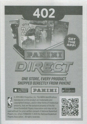 Panini Direct Basketball 2019-20 Rookie Sticker Card 402 Zion Williamson