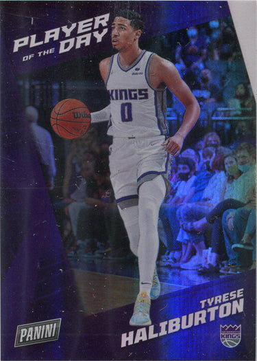 Panini Player of the Day 2021-22 Rainbow Parallel Base Card 43 Tyrese Haliburton
