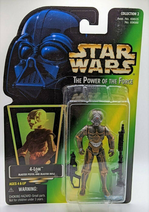 Star Wars POTF 4-LOM Action Figure Green Card