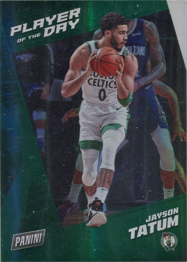 Panini Player of the Day 2021-22 Rainbow Parallel Base Card 4 Jayson Tatum